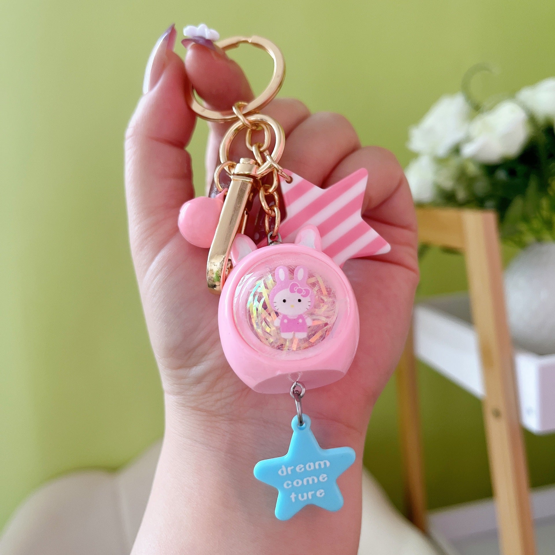 Wholesale Acrylic Lighted Unicorn Keychain